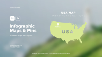 Infographic Maps with Pins l MOGRT for Premiere Pro