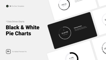 Black & White Pie Charts l MOGRT for Premiere Pro