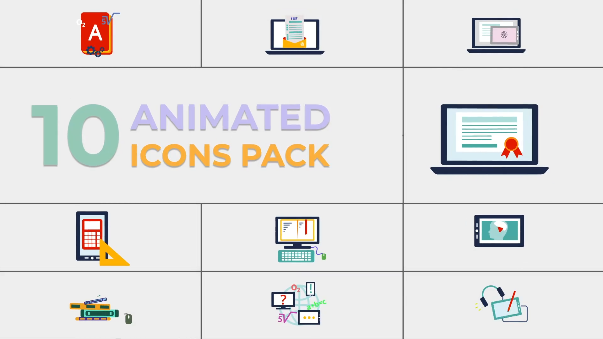 Education Icons Pack for Premiere Pro