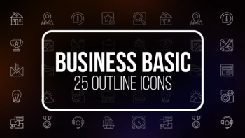 Business Basic - Outline Animated Icons (MOGRT)
