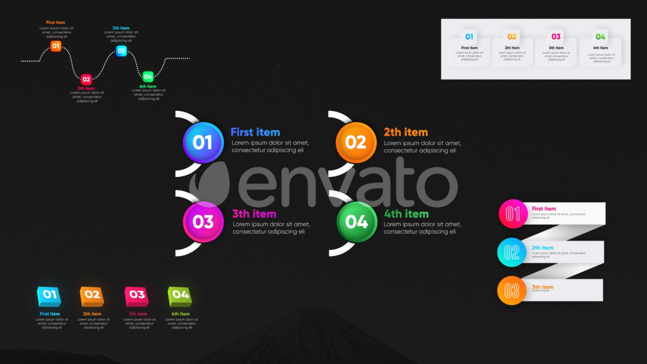 Infographic Trendy Lists- Premiere Pro