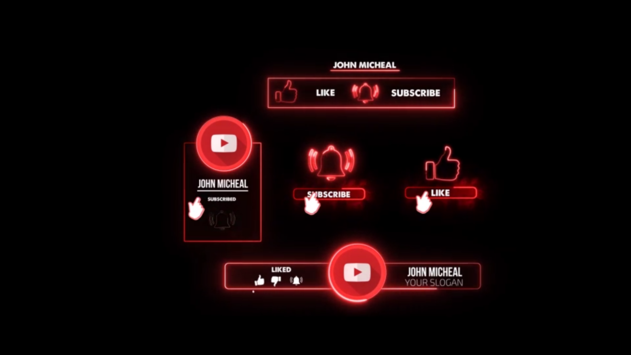 Youtube Neon Subscribe (MOGRT)