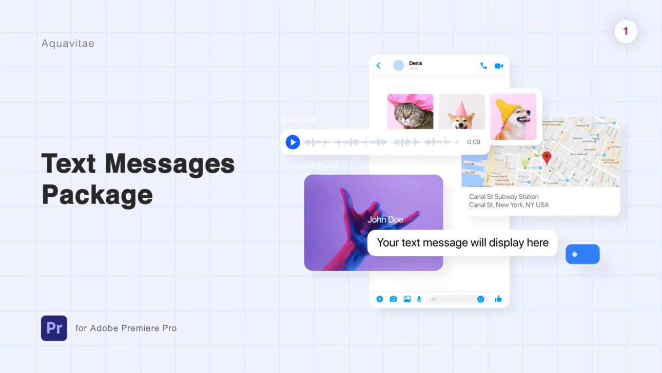 Text Messages Package l MOGRT for Premiere Pro