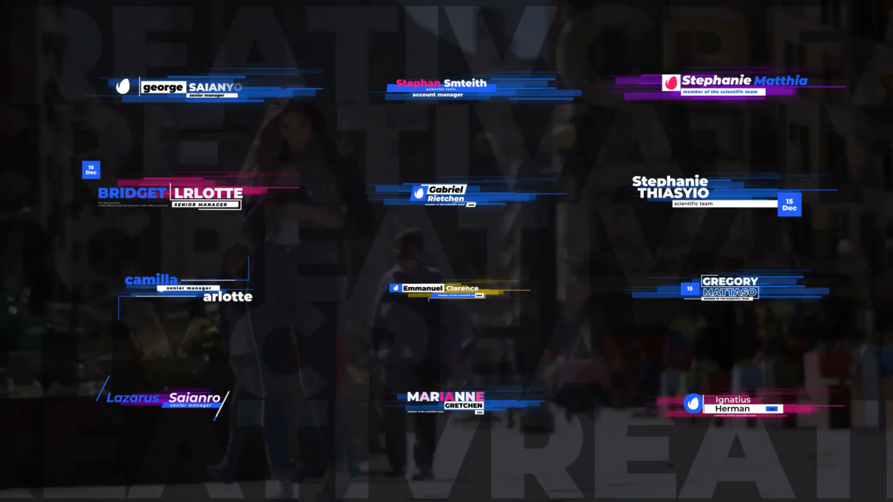 Modern Stripes Lower Thirds