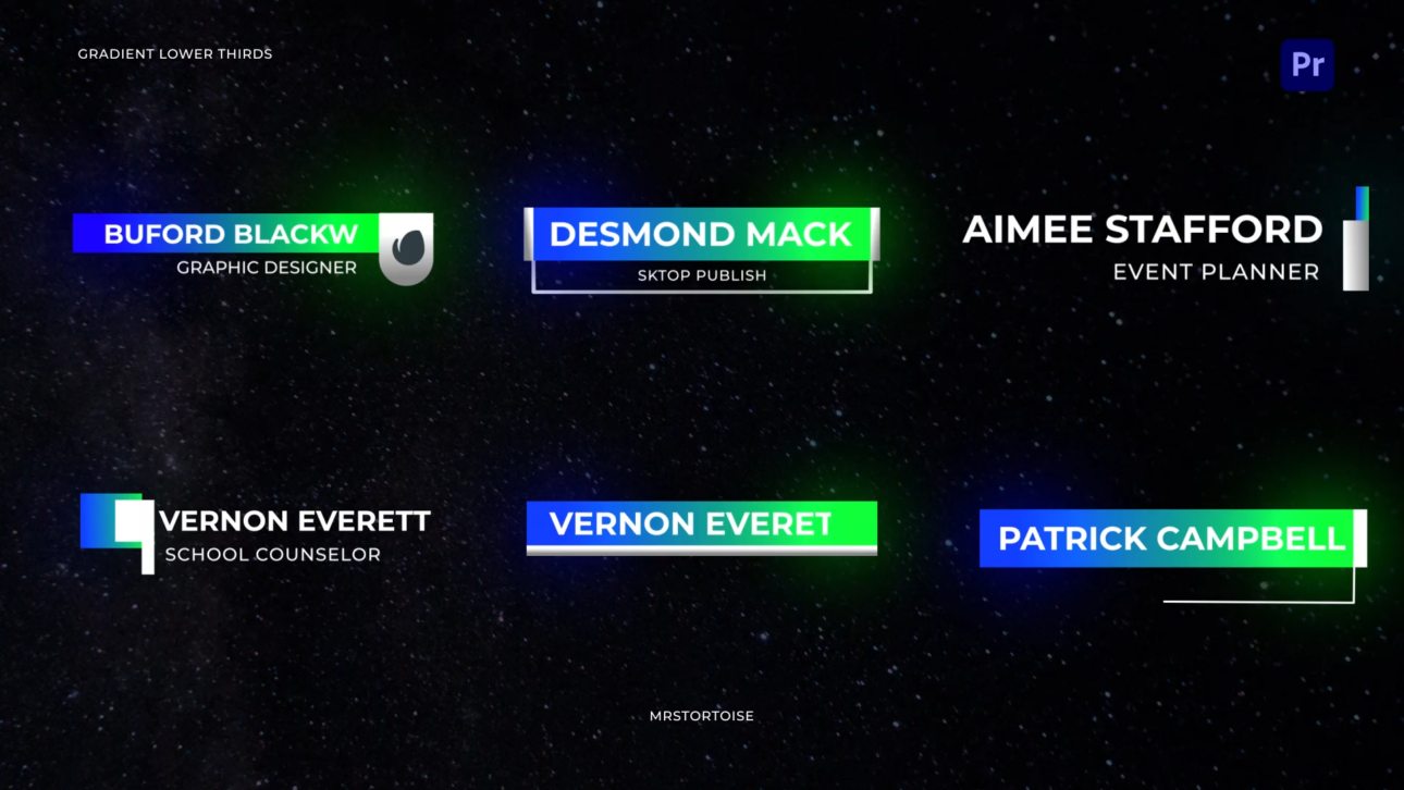 Gradient Lower Thirds | Premiere Pro