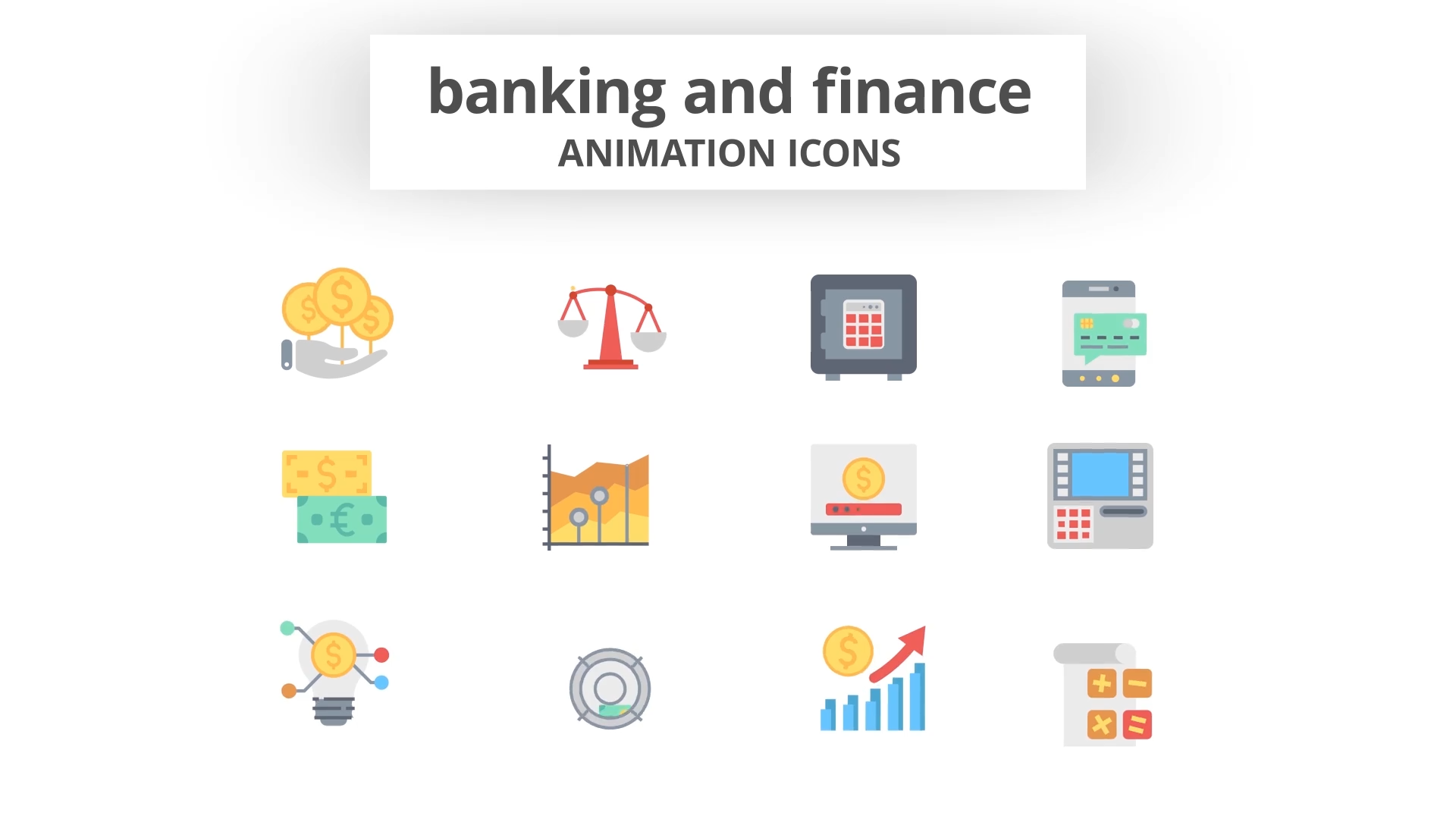 Banking and Finance - Animation Icons (MOGRT)