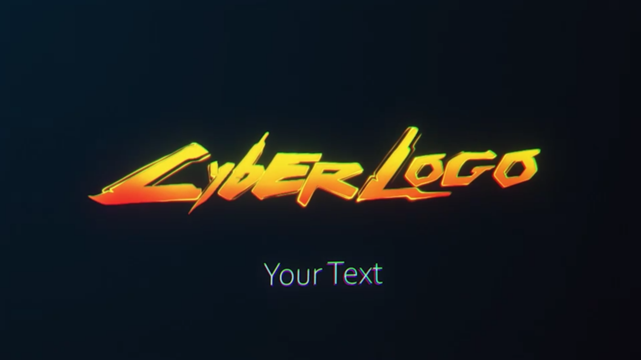 Glitch Cyber Logo Mogrt