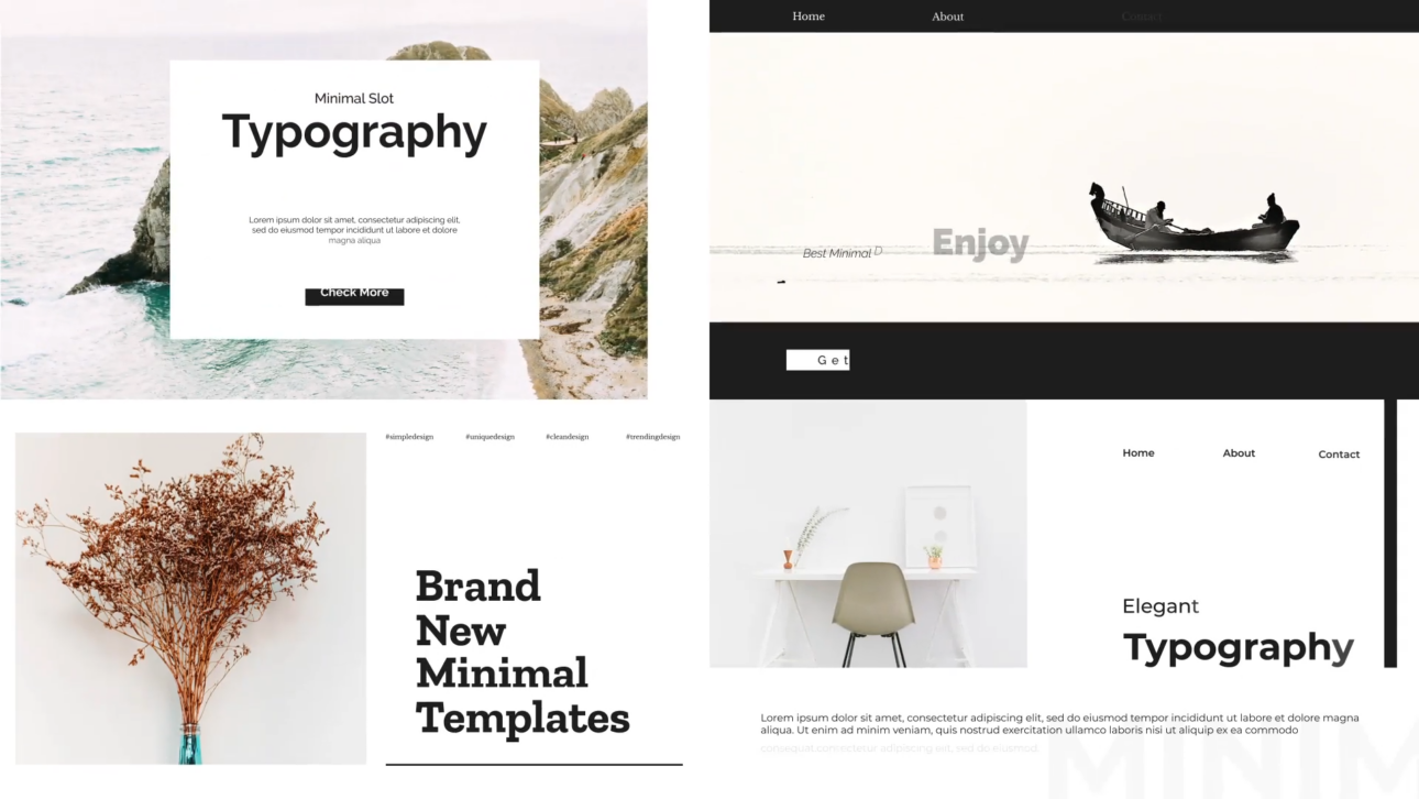 Typography Slide - Minimal Slots V.03 | MOGRT