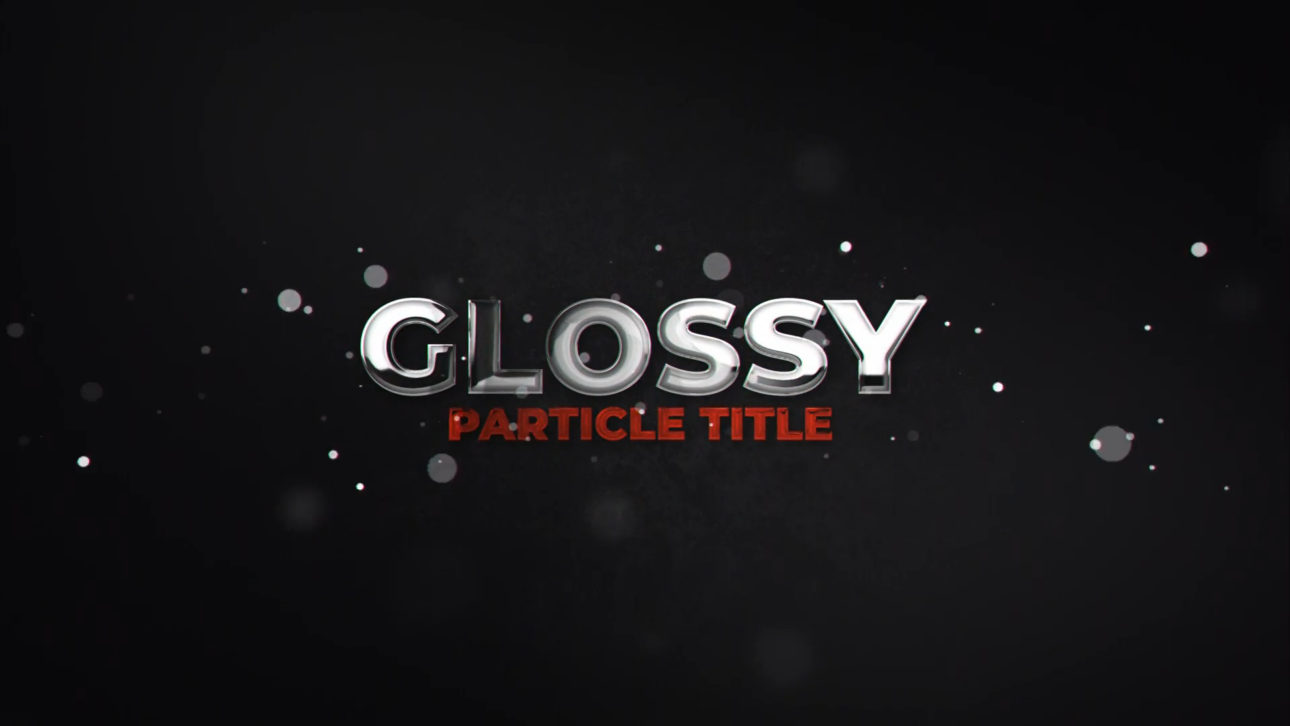 Glossy Particle Title