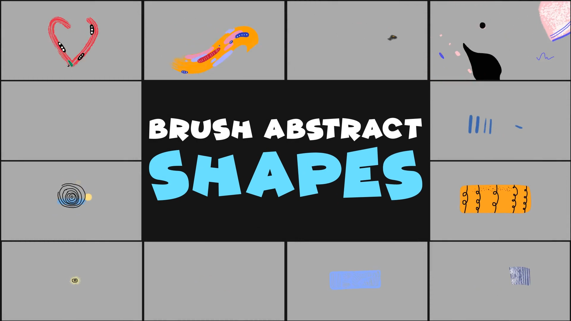 Brush Abstract Shapes | Premiere Pro MOGRT