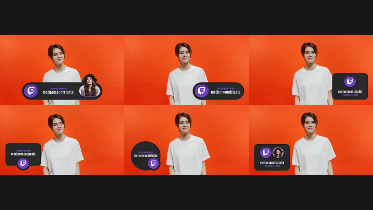 Social Media Lower Thirds Twitch - Premiere Pro