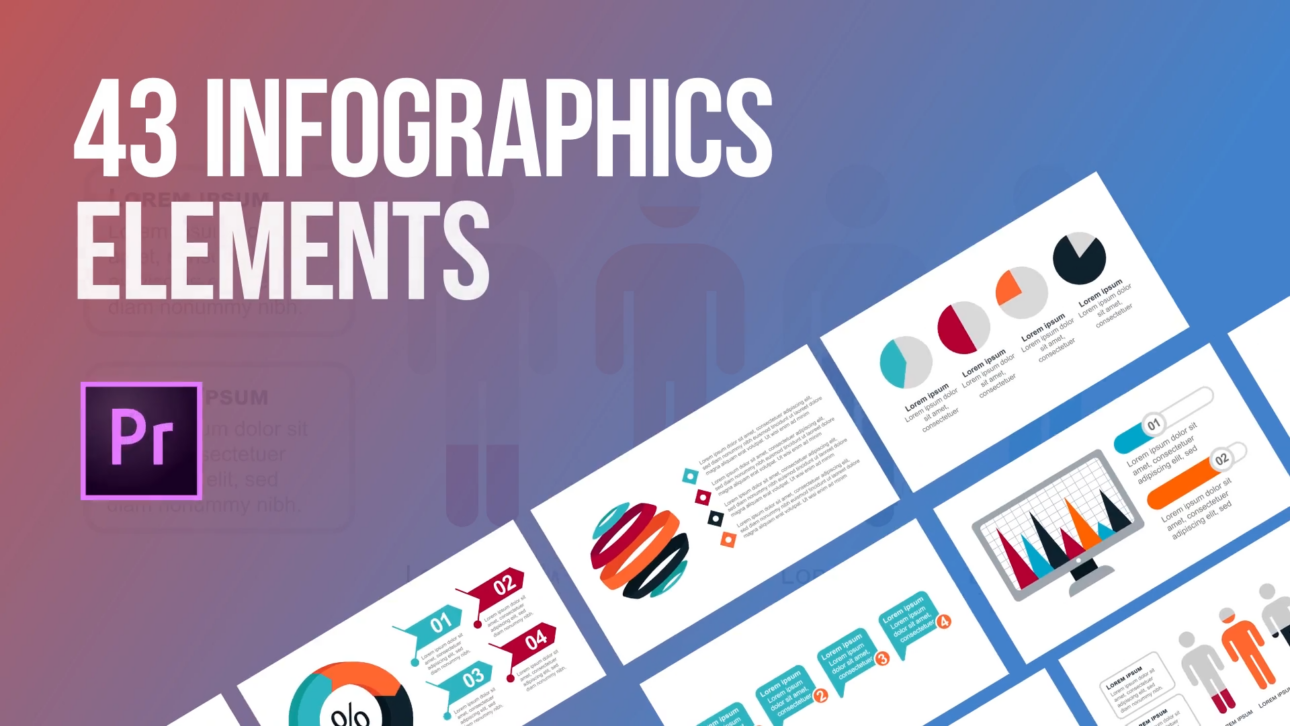 Black & White Vertical Bar Charts l MOGRT for Premiere Pro