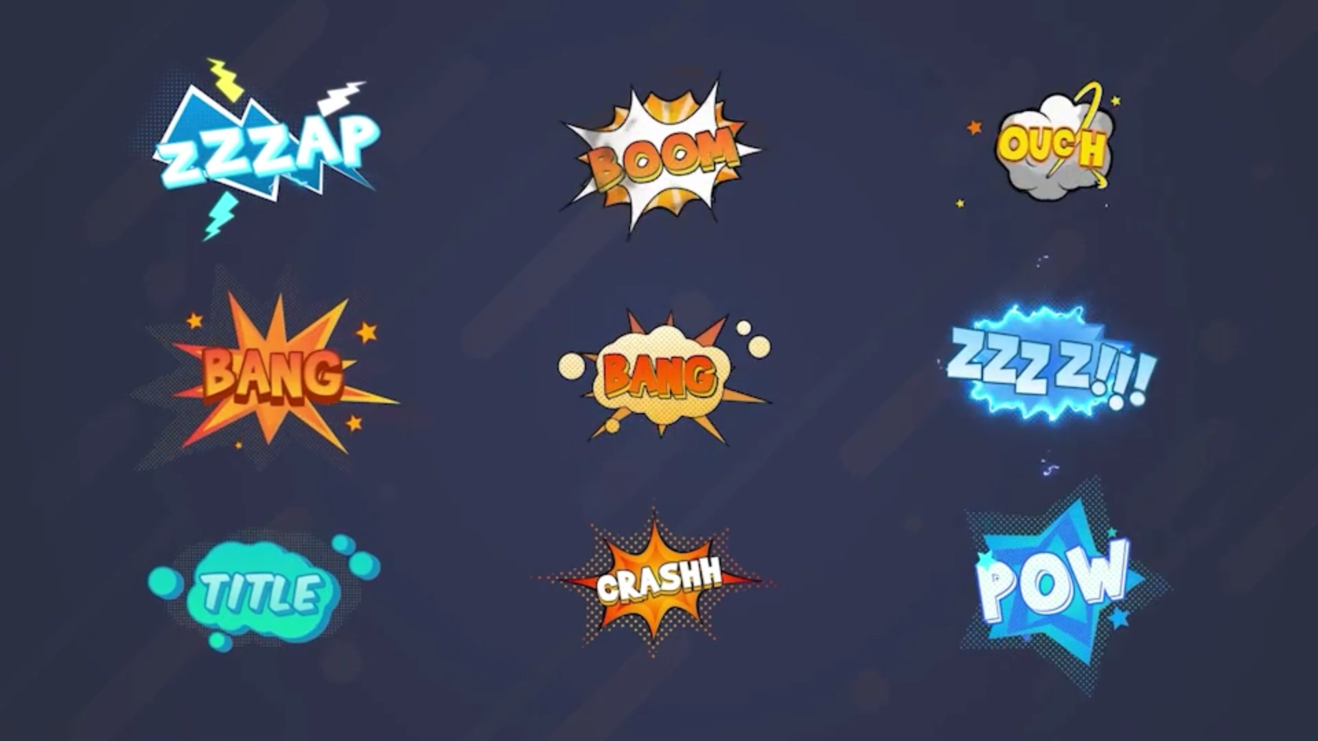 Comic Explosion Titles [Premiere Pro]