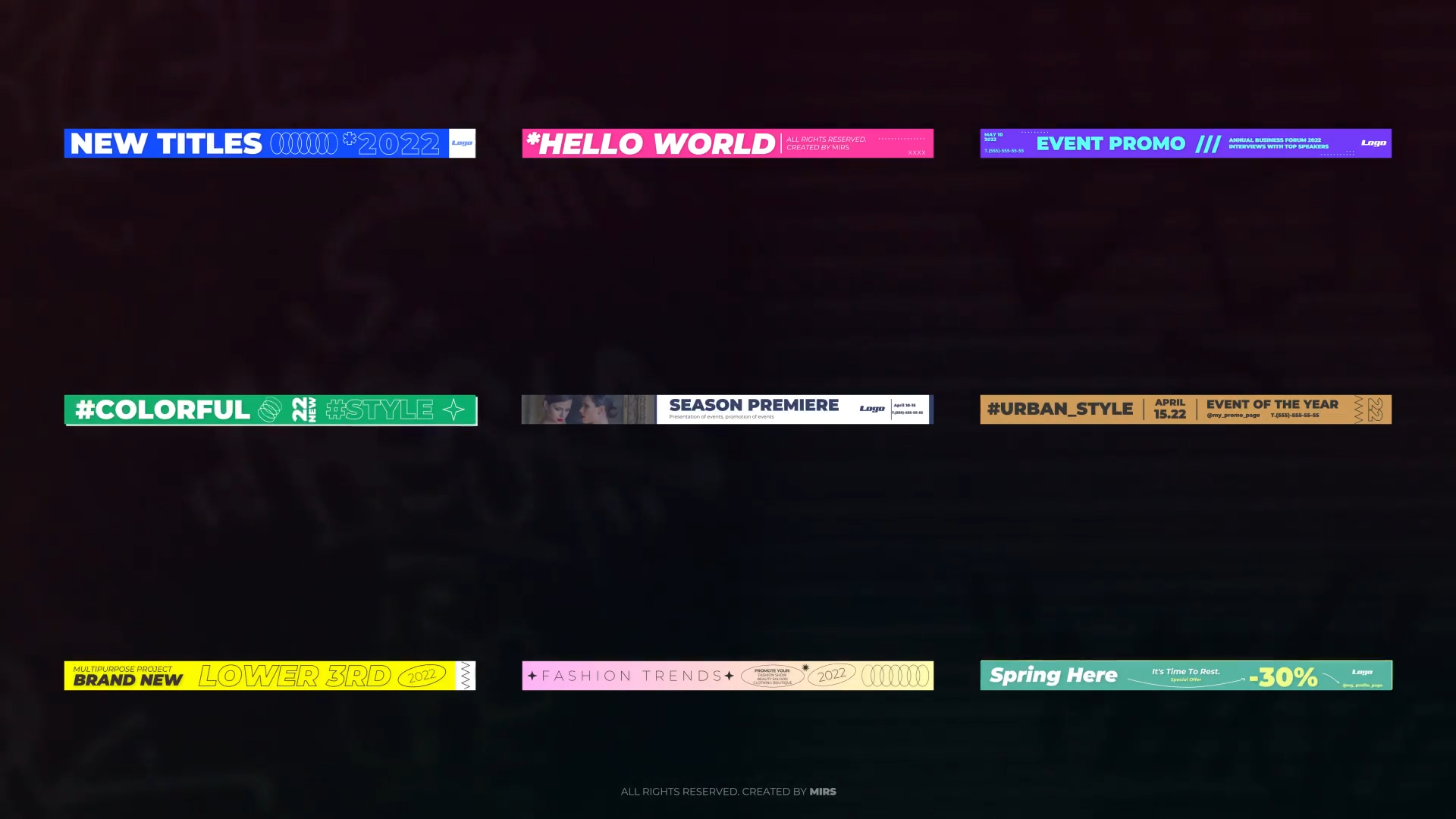 Lower Thirds: Stripes