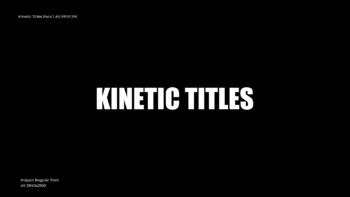 Kinetic Titles | MOGRT