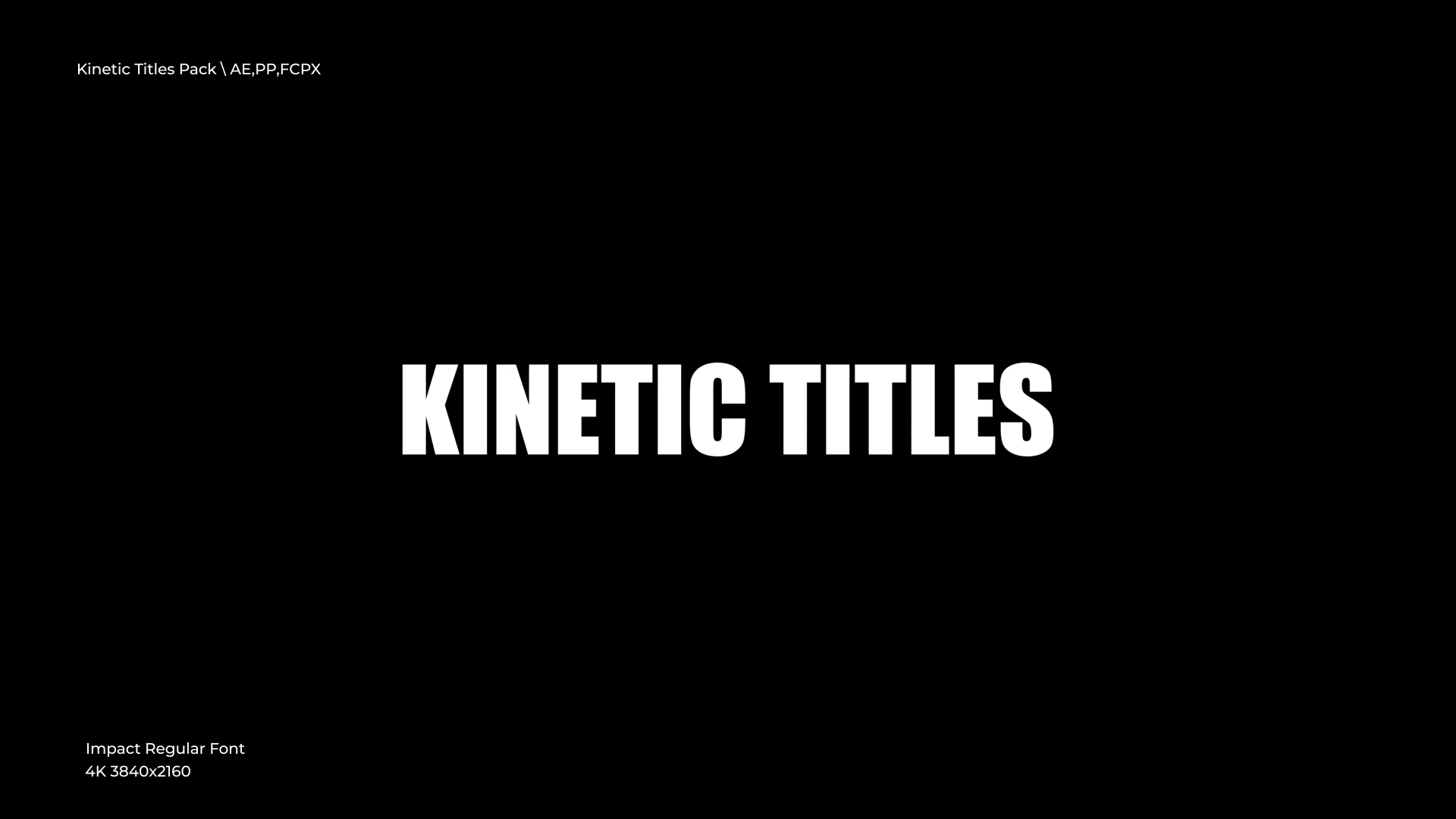 Kinetic Titles | MOGRT