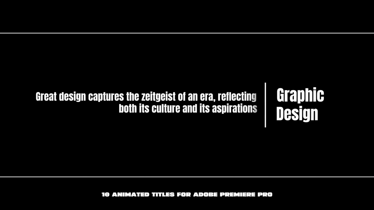 Title Animations for Premiere Pro