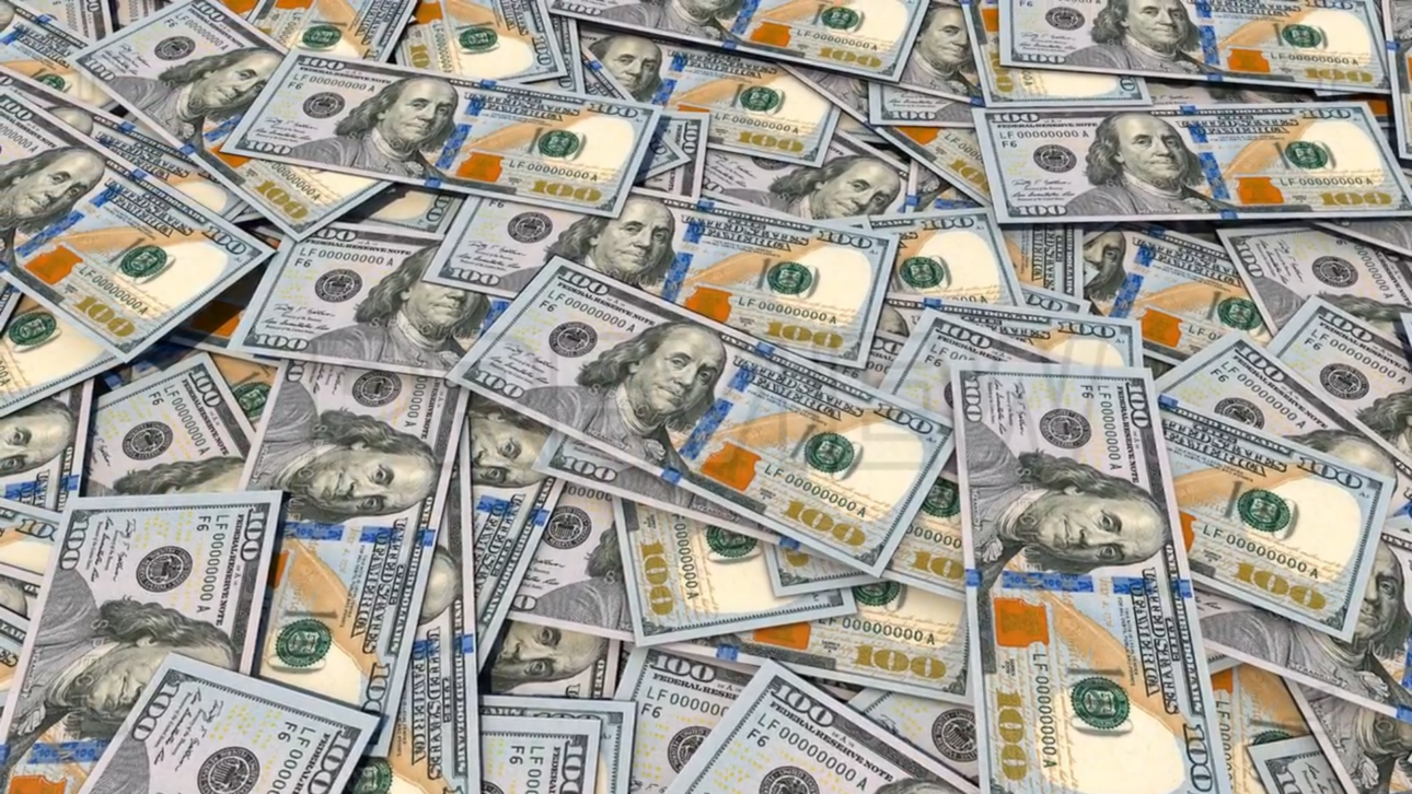 Pile Of 100 Dollar Bills