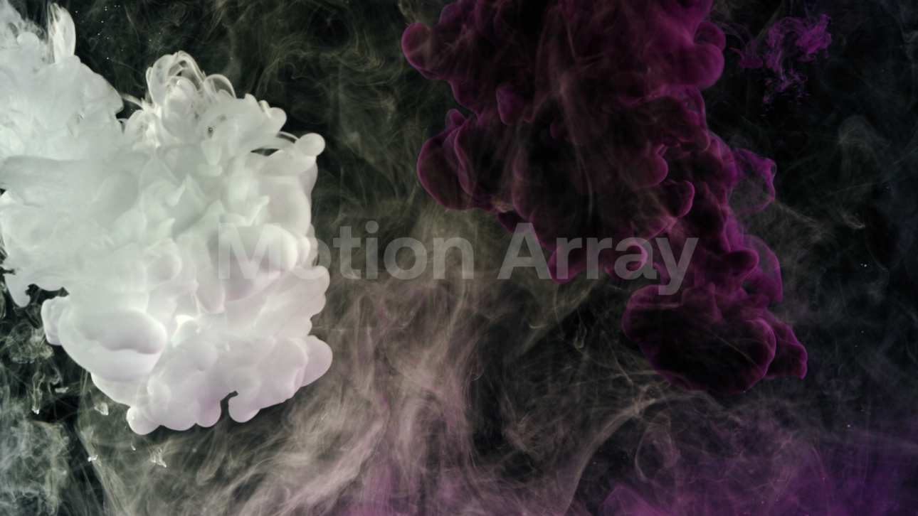 White And Purple Smoke In Water