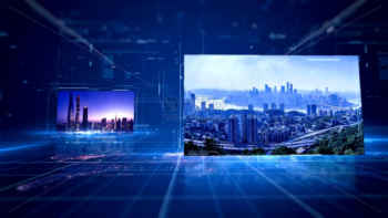 3D space technology graphic display AE template