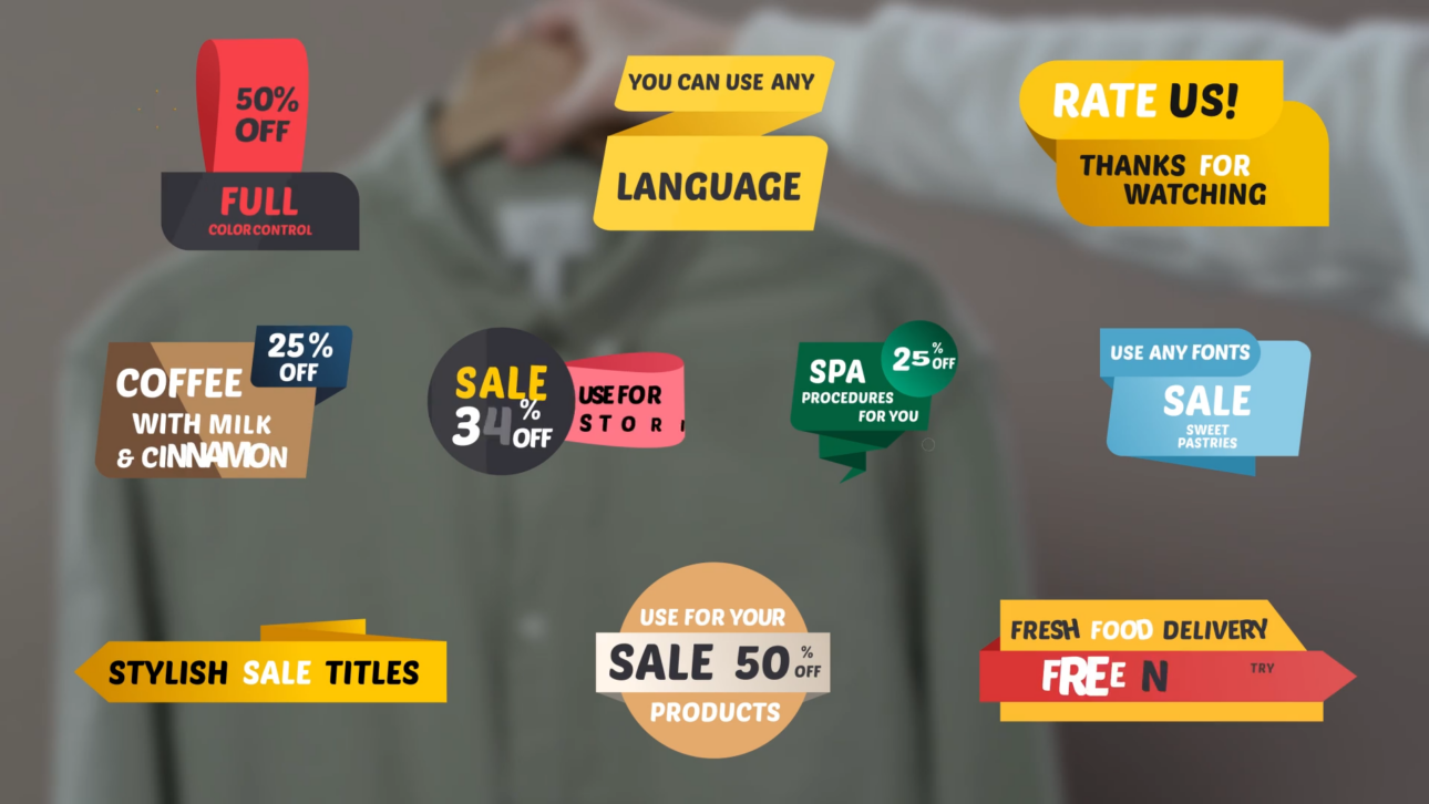 Stylish Sale Titles for After Effects