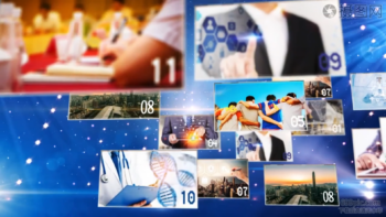 Technology company photo display convergence logo