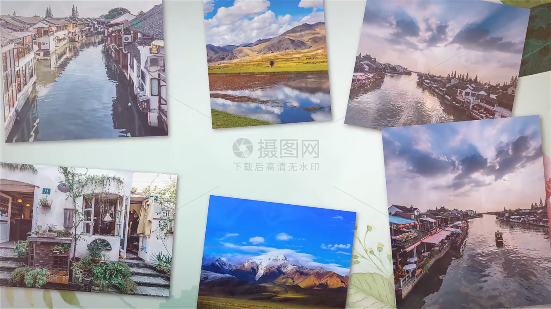 My hometown city promotional photo album display AE template