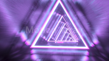 Endless Abstract Futuristic Neon Tunnel