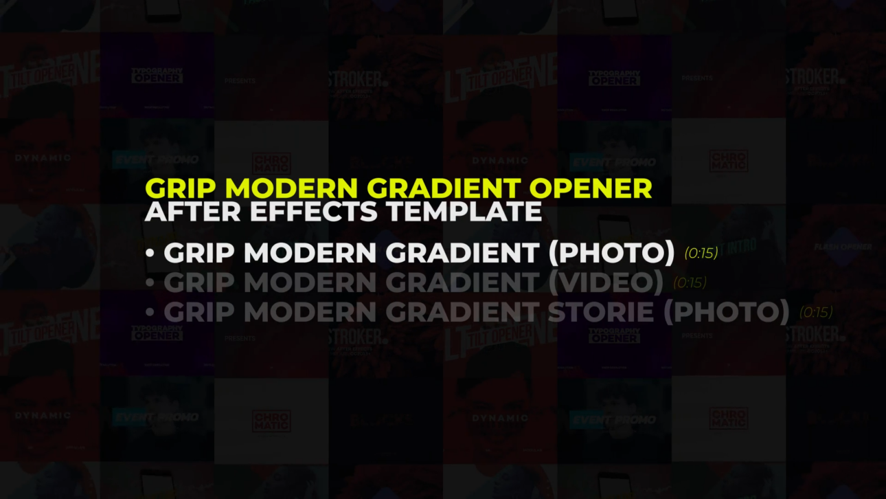 Grip Modern Gradinet Typography Opener Promotion Instagram Storie