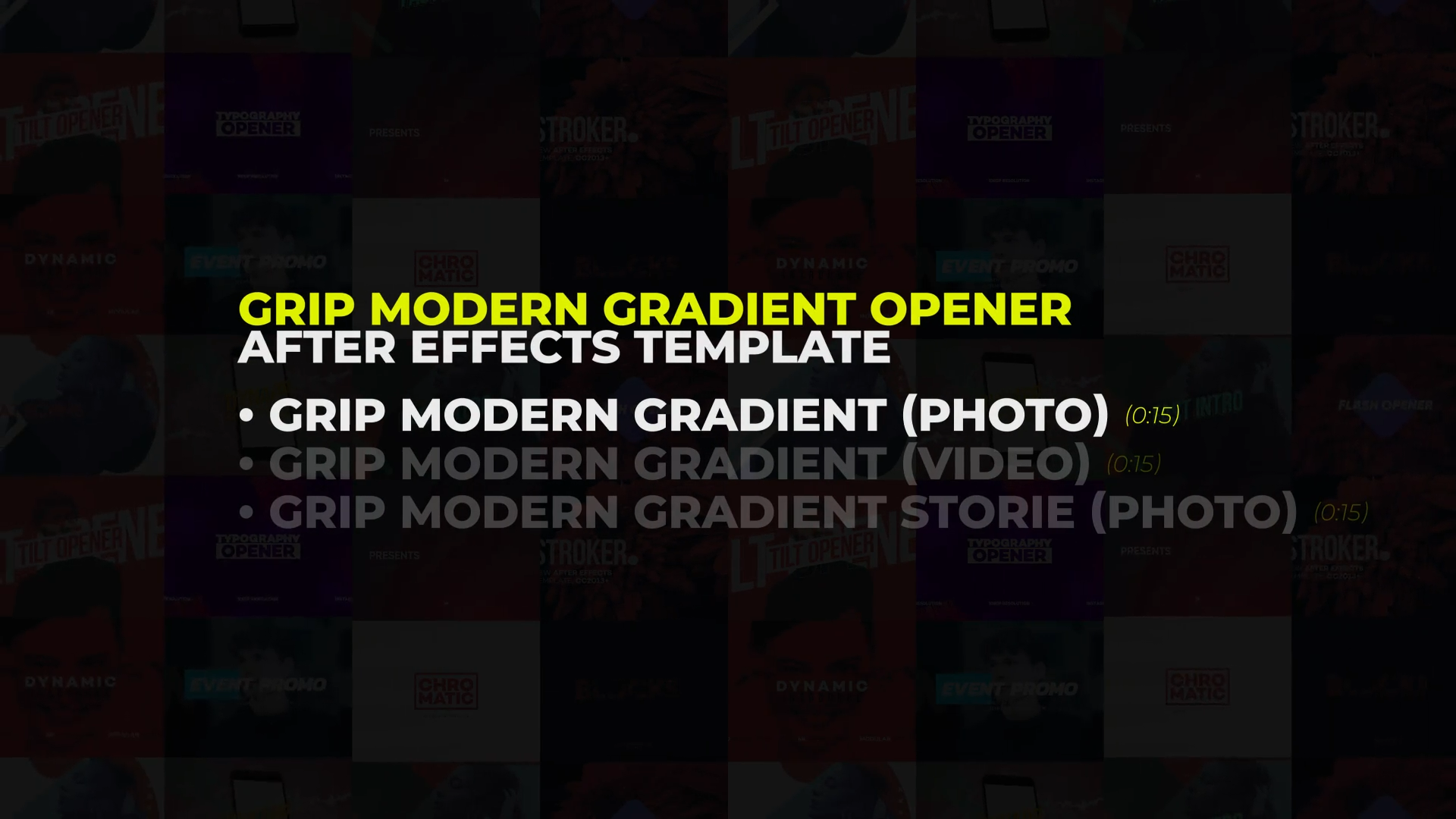 Grip Modern Gradinet Typography Opener Promotion Instagram Storie