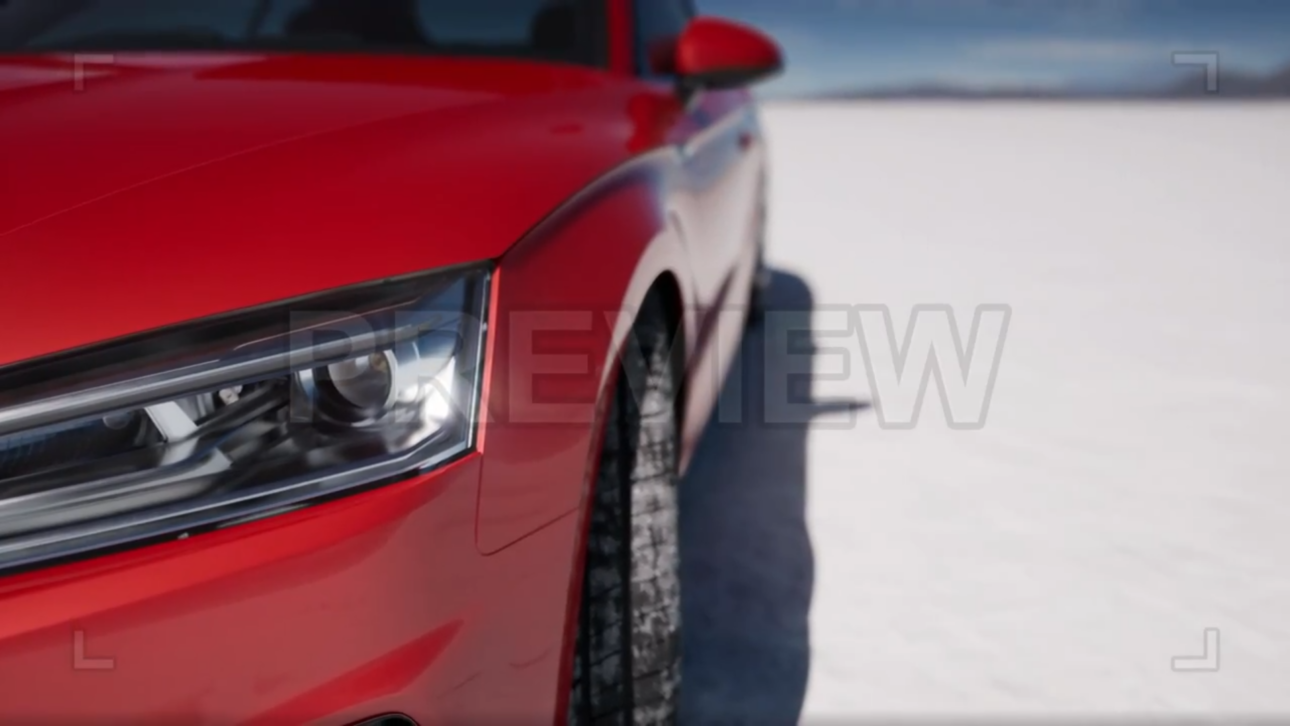Luxury Car Close-Up On A Salt Lake