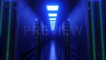 Illuminated Server Room