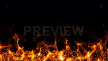 Fire Flames Over Black Background