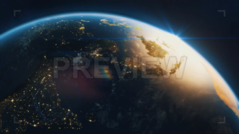 Rotating Earth With Lights