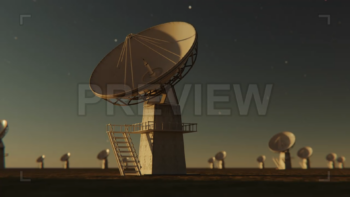 Radio Telescopes Scanning The Skies