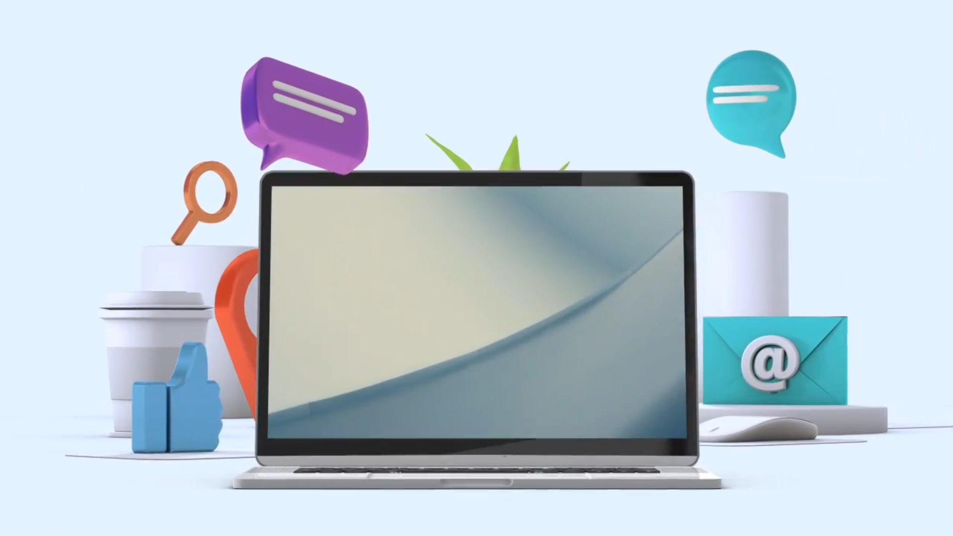 Responsive website mockup displays