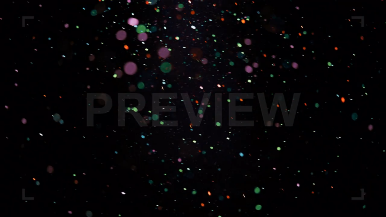 Colorful Particles Floating In The Air