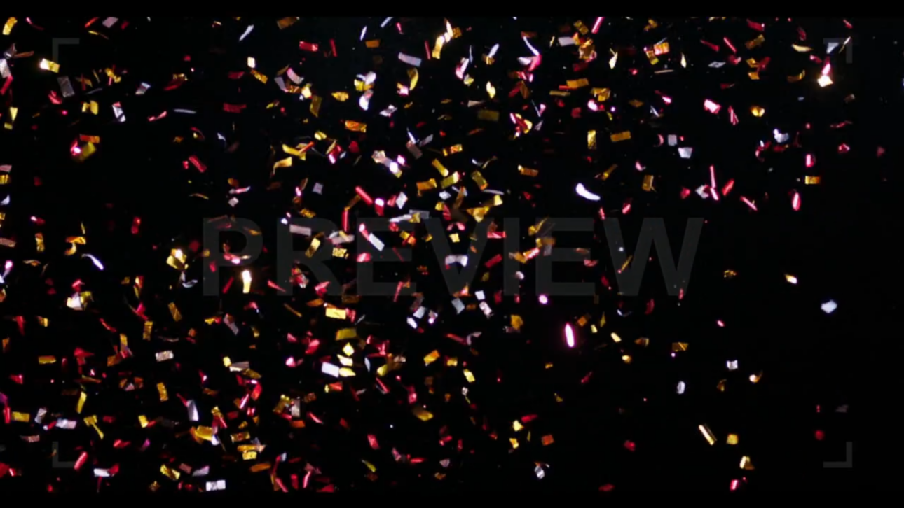 Colorful Confetti Drifts Slowly