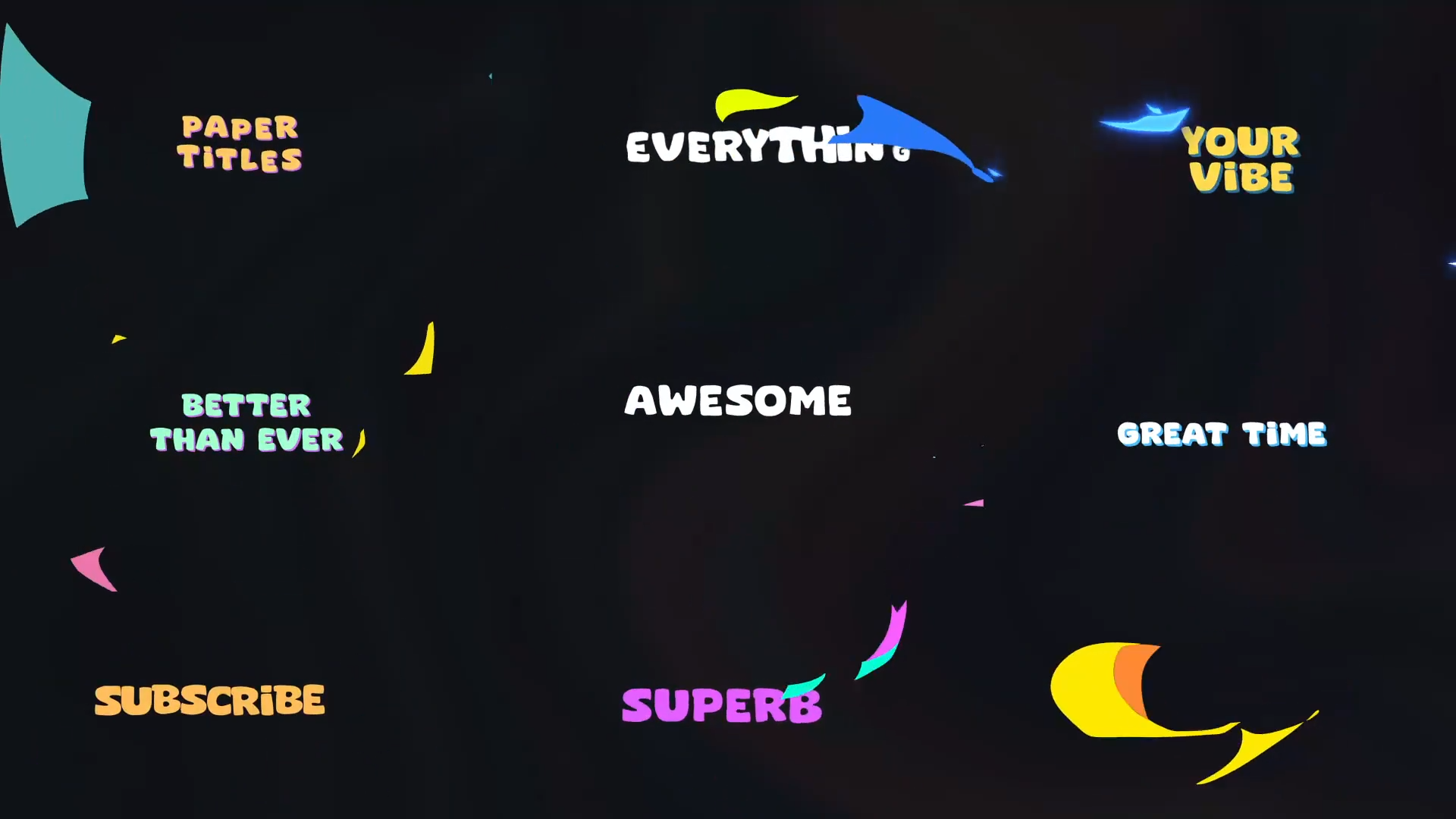 Colorful Paper Sheets Titles [After Effects]