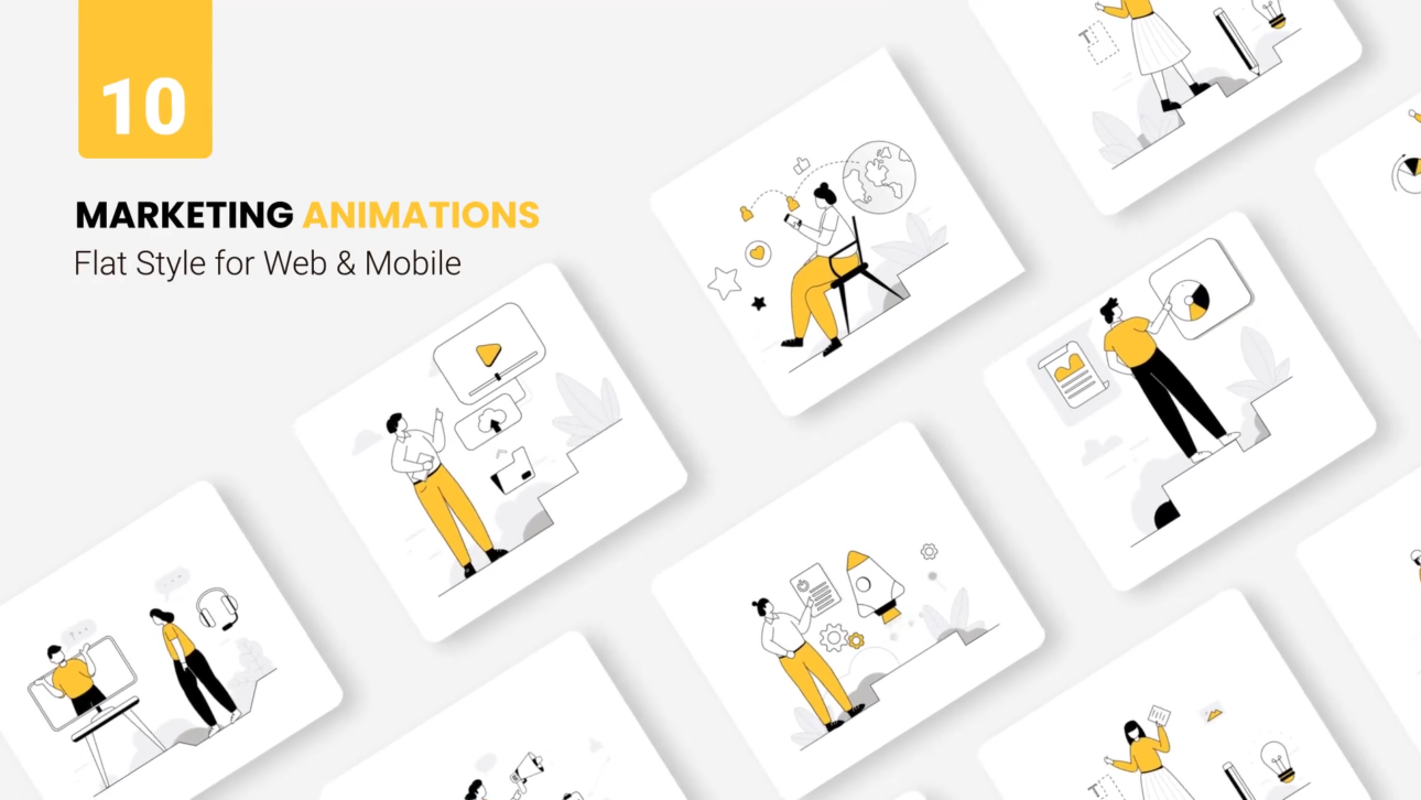 Digital Marketing Animations - Flat Concept