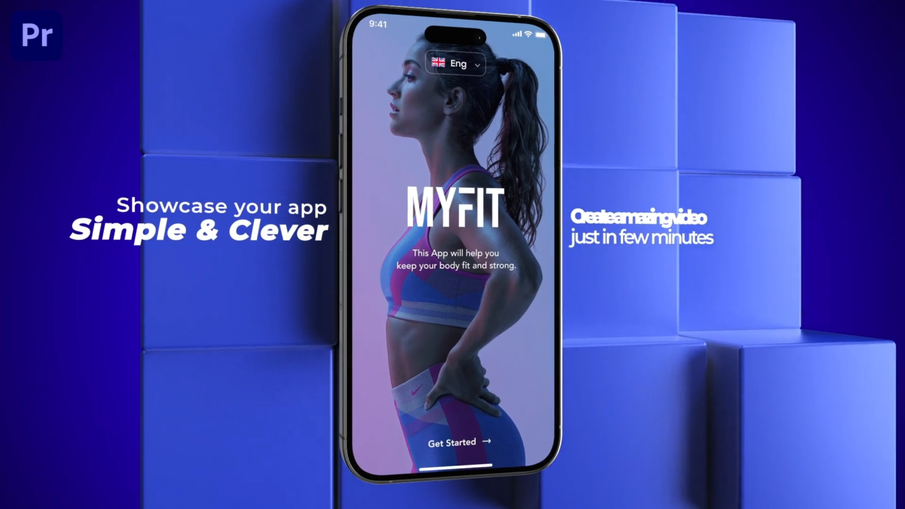 Mobile App Presentation - App Promo Kit - Phone 14 App Demo - App Demonstration Video Premiere Pro