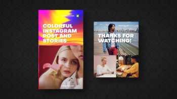 Colorful Instagram Post and Stories
