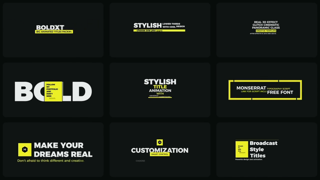 Big Animated Titles Pack#4