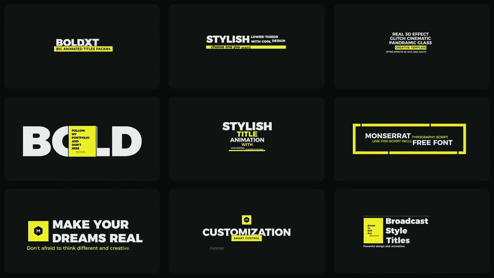 Big Animated Titles Pack#4