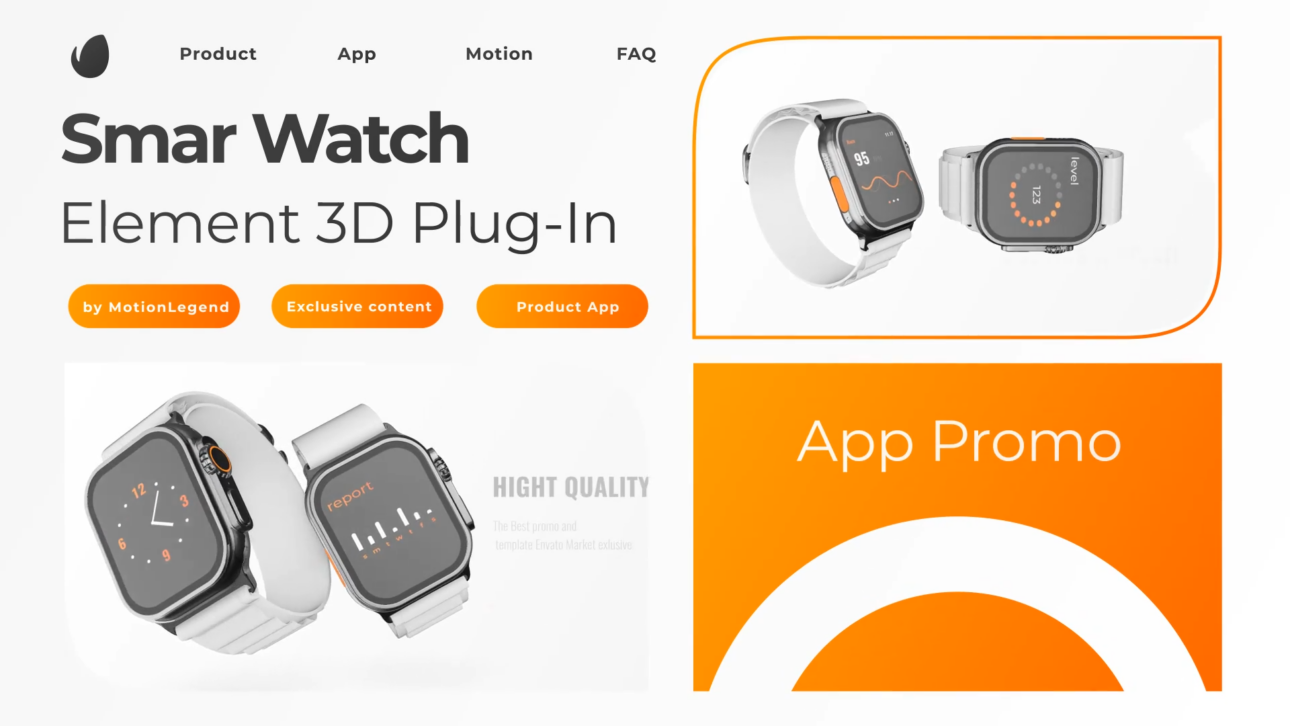 Smart Watch 3D Device Element 3D