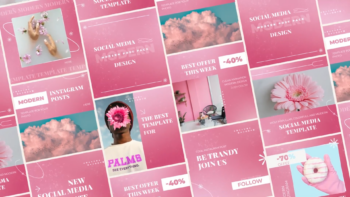 Pink Corporate Square Post