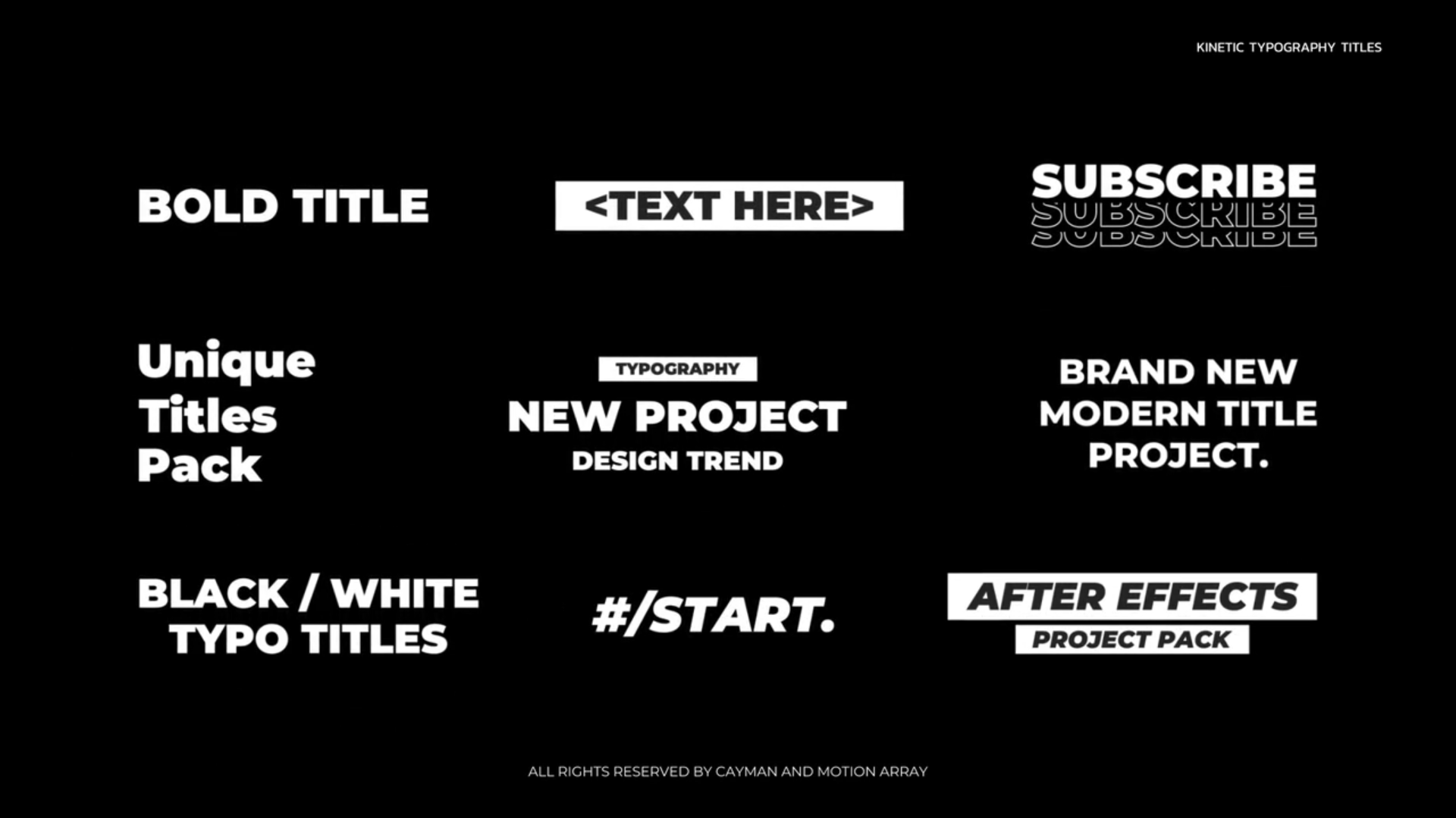 Kinetic Typography Titles