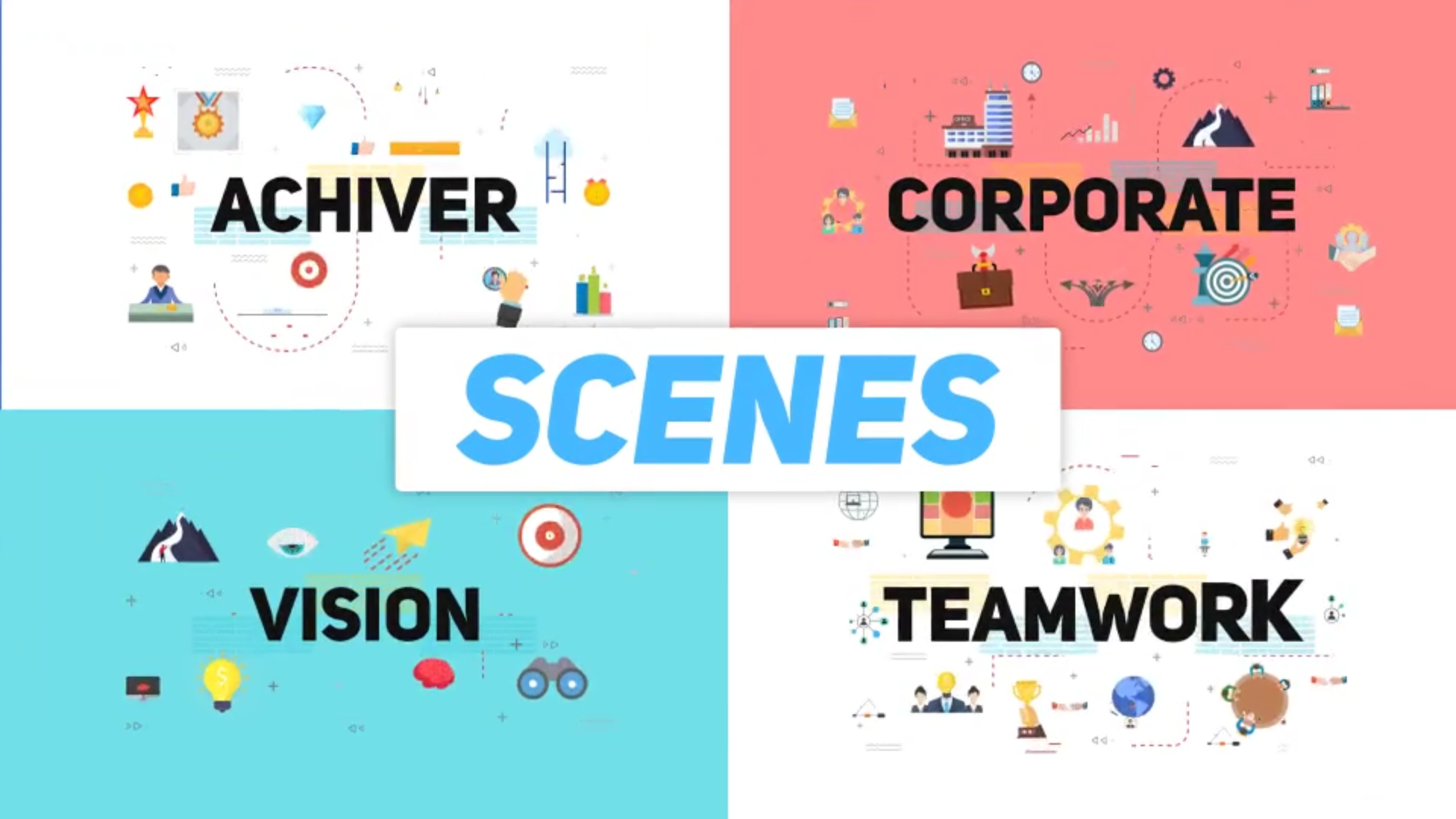 Corporate Typography Scenes