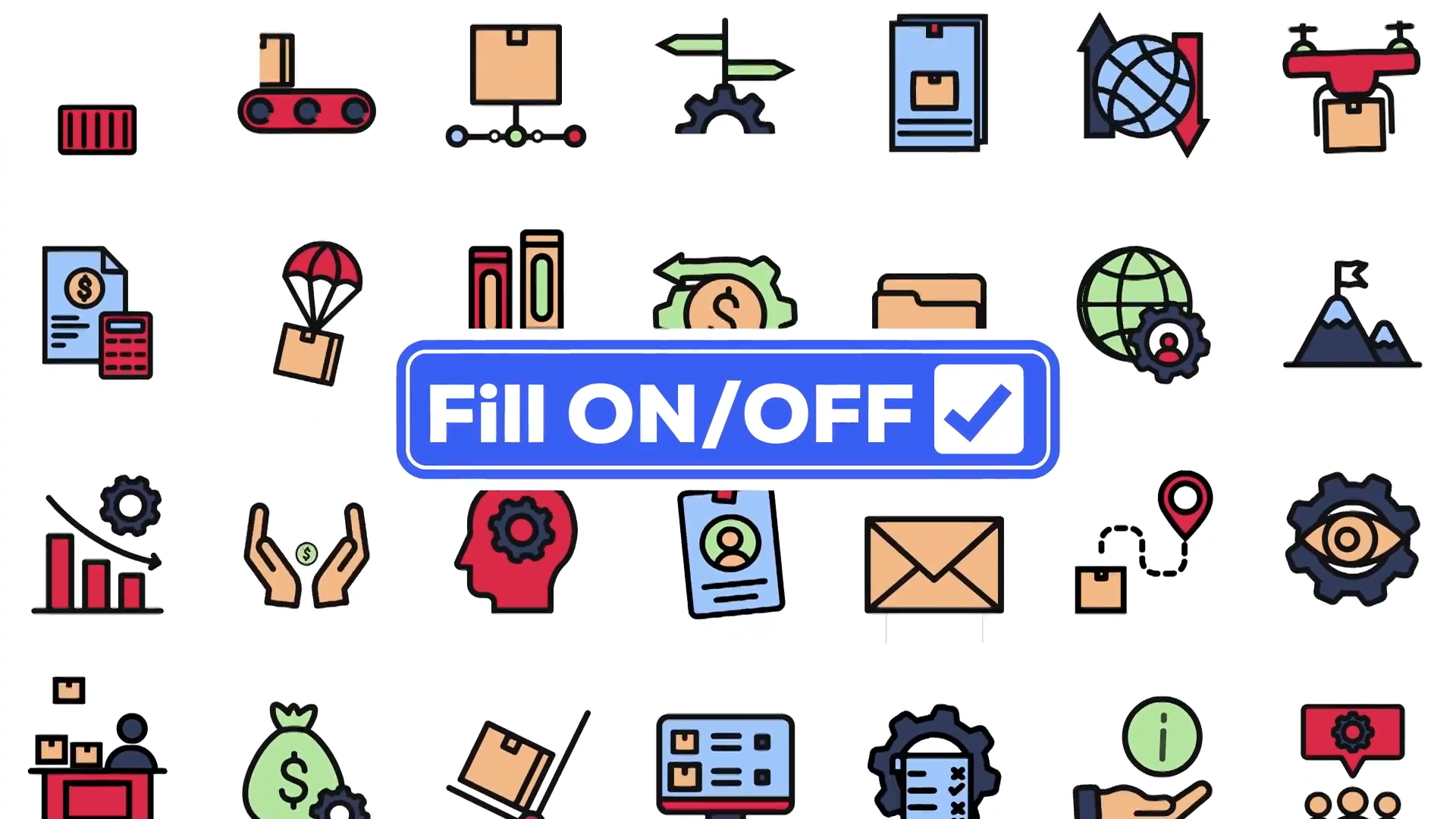 Dual Icons Pack - Management & Logistics Icons