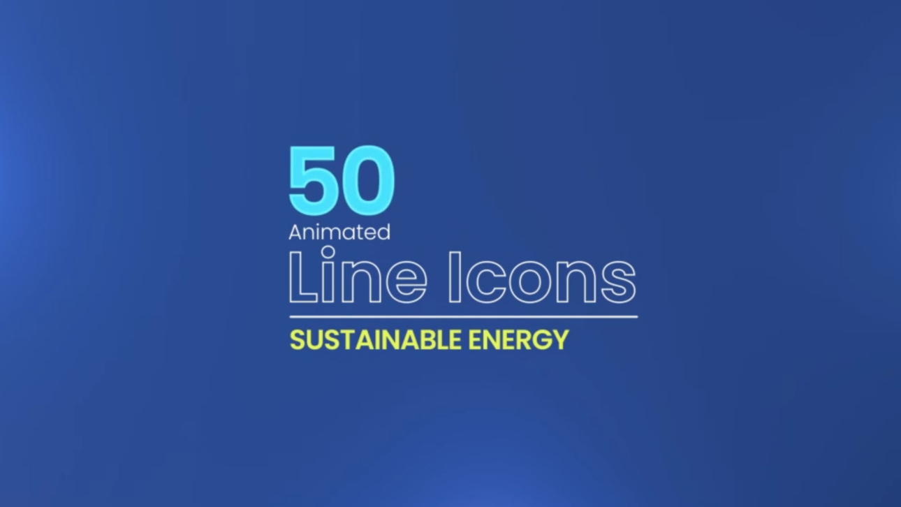 50 Animated Sustainable Energy Line Icons